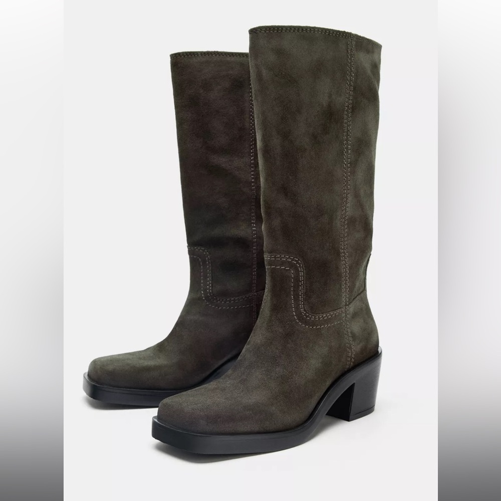 Zara Split Leather Boots
